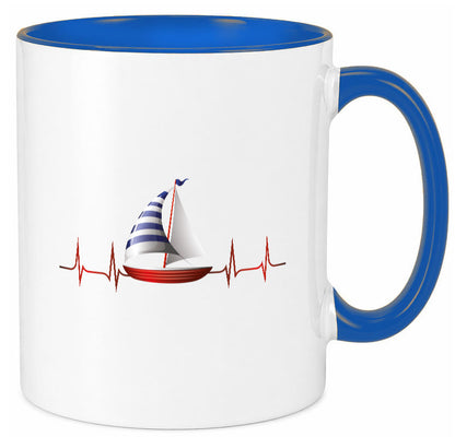 Segelboot Herzschlag | Segler segeln Boot Kapitän Geschenk Humor Geschenkidee