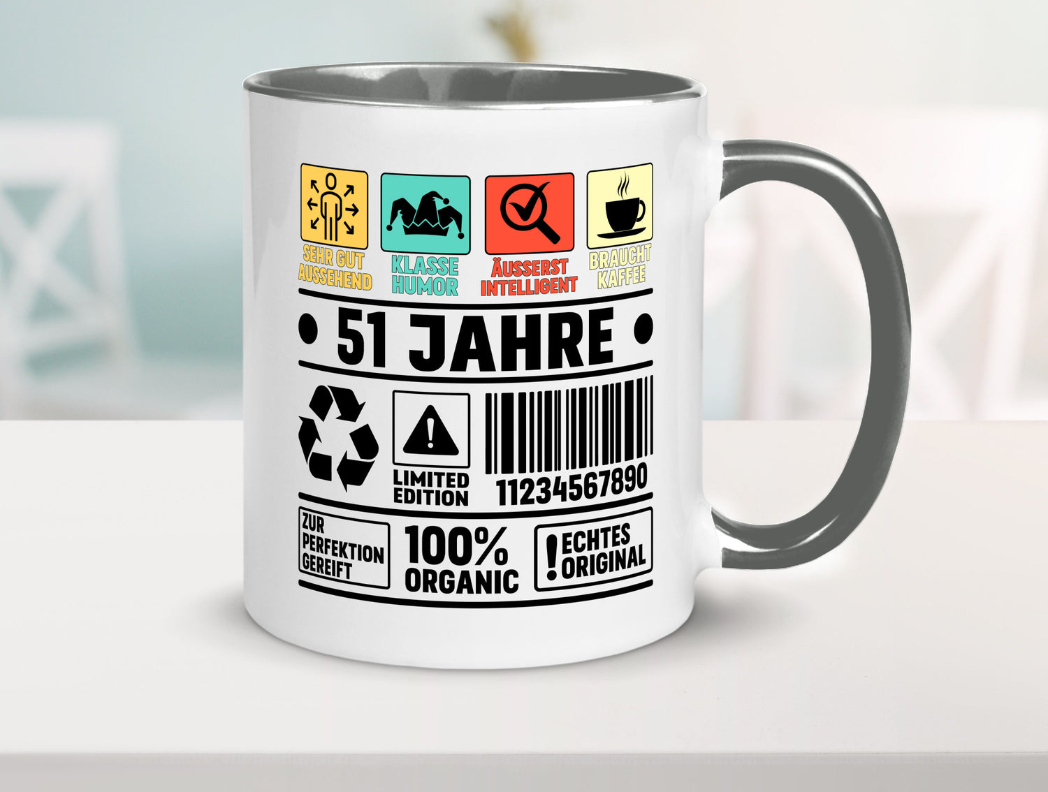 51. Geburtstag | 51 Jahre Humor Limited Edition Geschenkidee Tasse