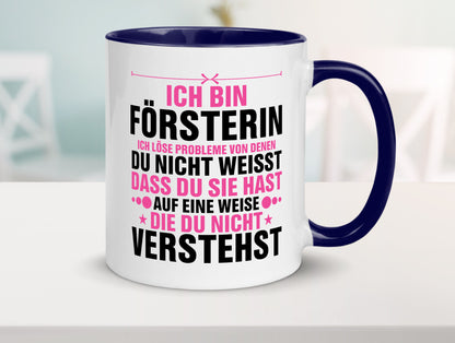 Löse Probleme: Försterin | Forst Arbeit lustiger Spruch Geschenk Kollegen Büro