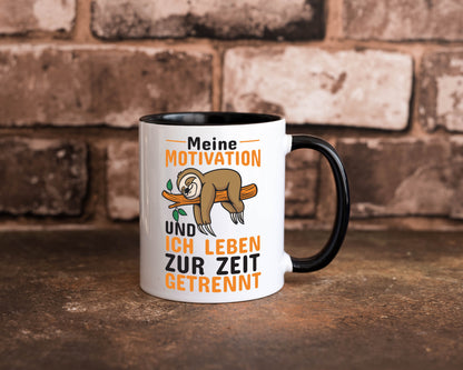 Keine Motivation | Faultier Tasse Büro Humor faul Geschenk Arbeit Kollegen