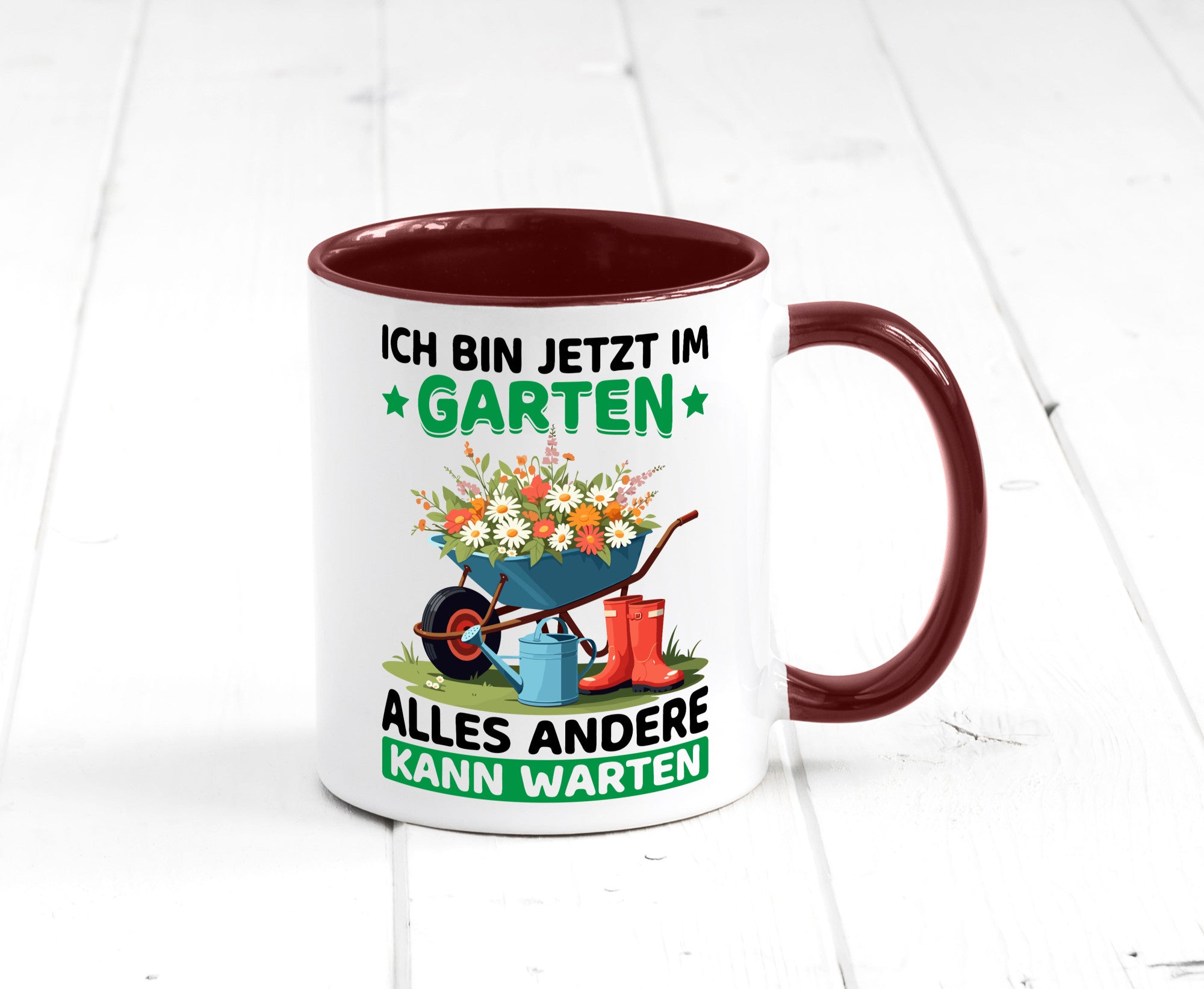 Im Garten alles andere kann warten | Gärtner Gartenarbeit Geschenk Arbeit