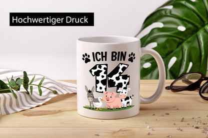 14 Geburtstag | Jahre Farmer Kind Humor Geschenkidee Tasse
