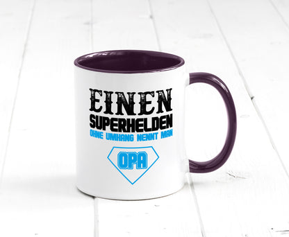 Superheld Opa Geschenk Familie Geschenkidee lustiger Spruch Tasse