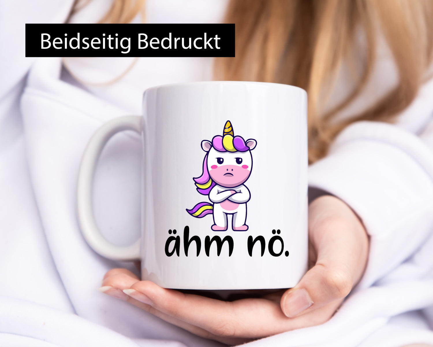 Ähm nö | Einhorn wütendes Geschenkidee Humor Tasse