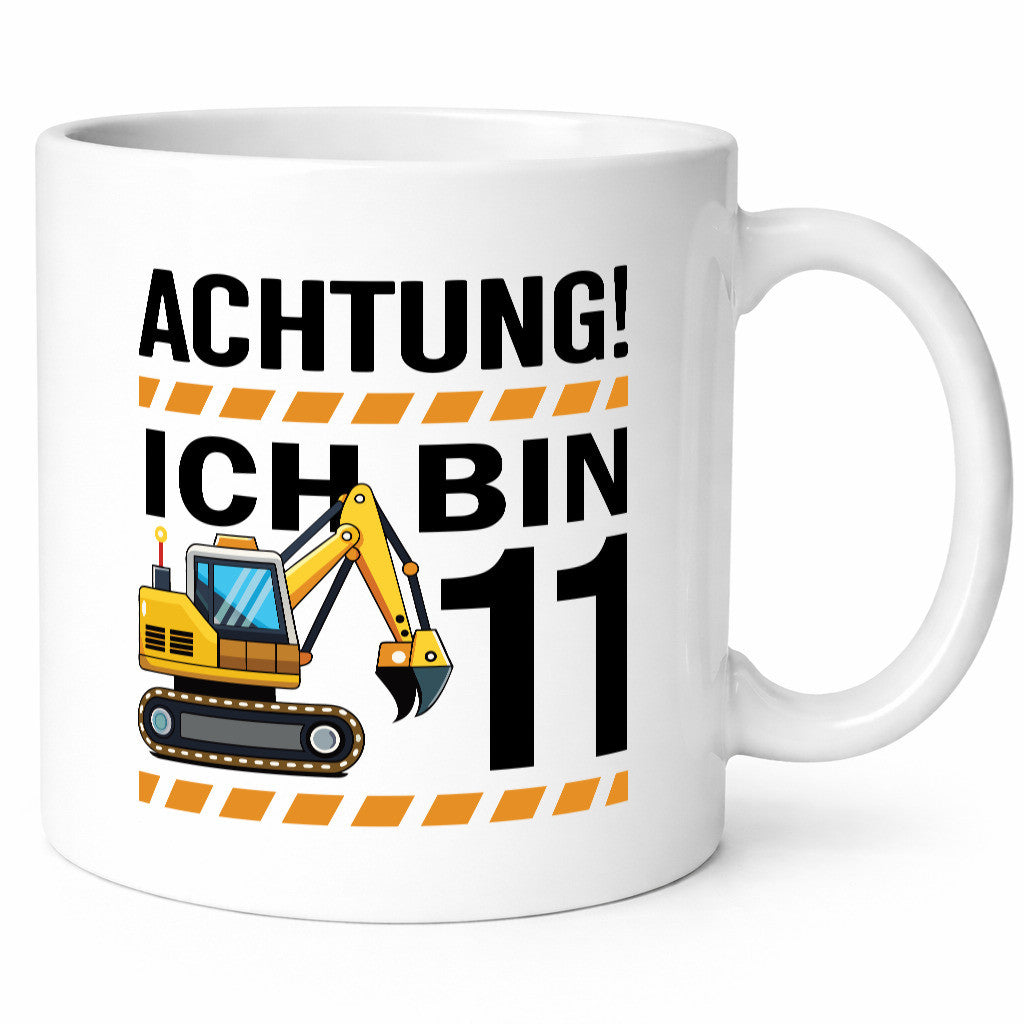 11 Geburtstag Ich bin | Bagger Junge lustig Geschenkidee Geschenk Tasse