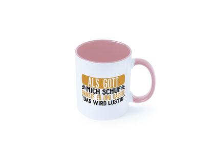 Als Gott mich Schuf Grinste er lustiger Spruch Geschenk Humor Geschenkidee Tasse