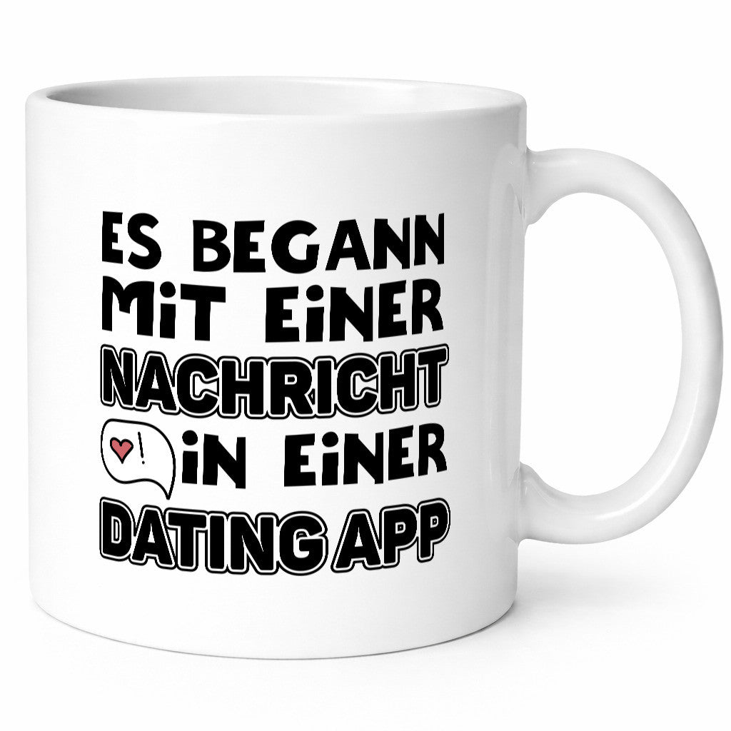Dating App | Pärchen Tasse Online Liebe Beziehung lustig Humor Geschenkidee
