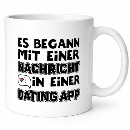 Dating App | Pärchen Tasse Online Liebe Beziehung lustig Humor Geschenkidee