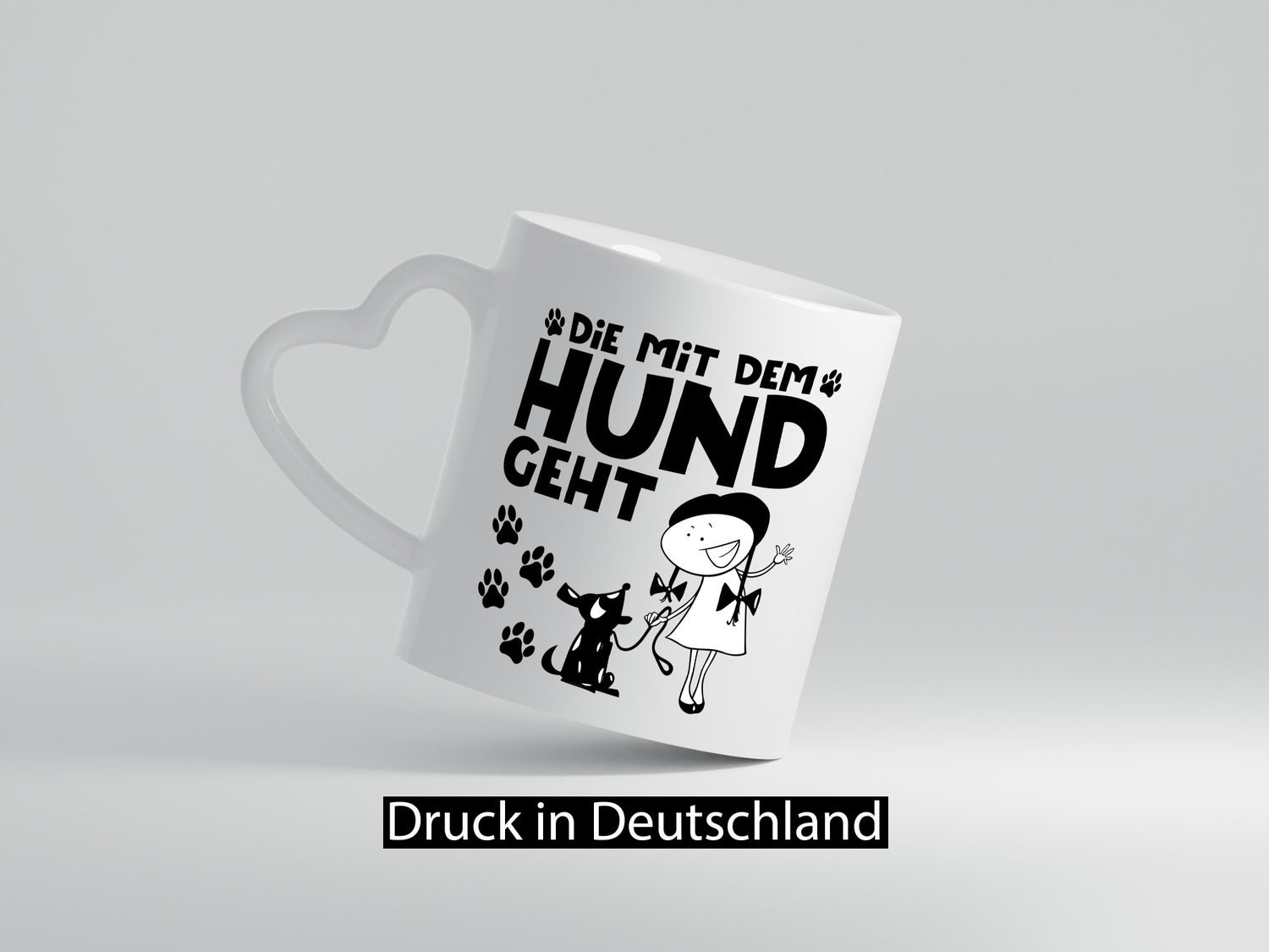 Die mit dem Hund geht | Hundeliebhaber Geschenk Tierliebhaber Humor lustiger