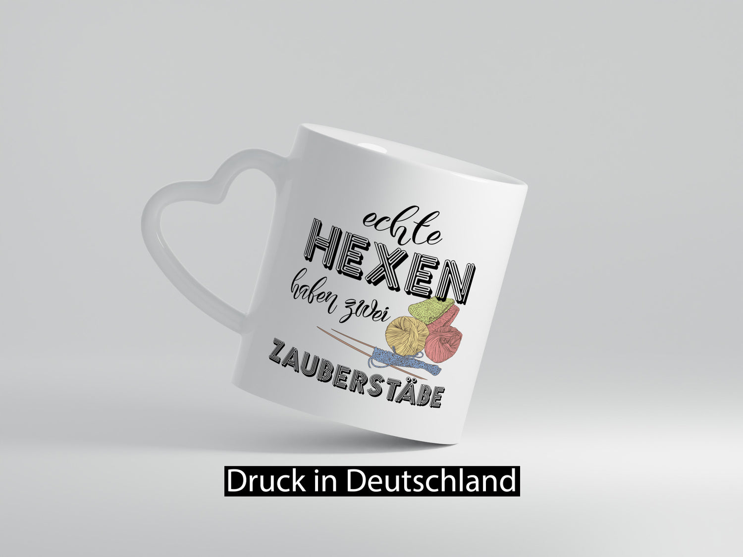 Echte Hexen haben zwei Zauberstäbe | Stricken Wolle lustiger Spruch Geschenk