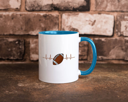 American Football Herzschlag | Footballer Superbowl Humor Geschenkidee Tasse