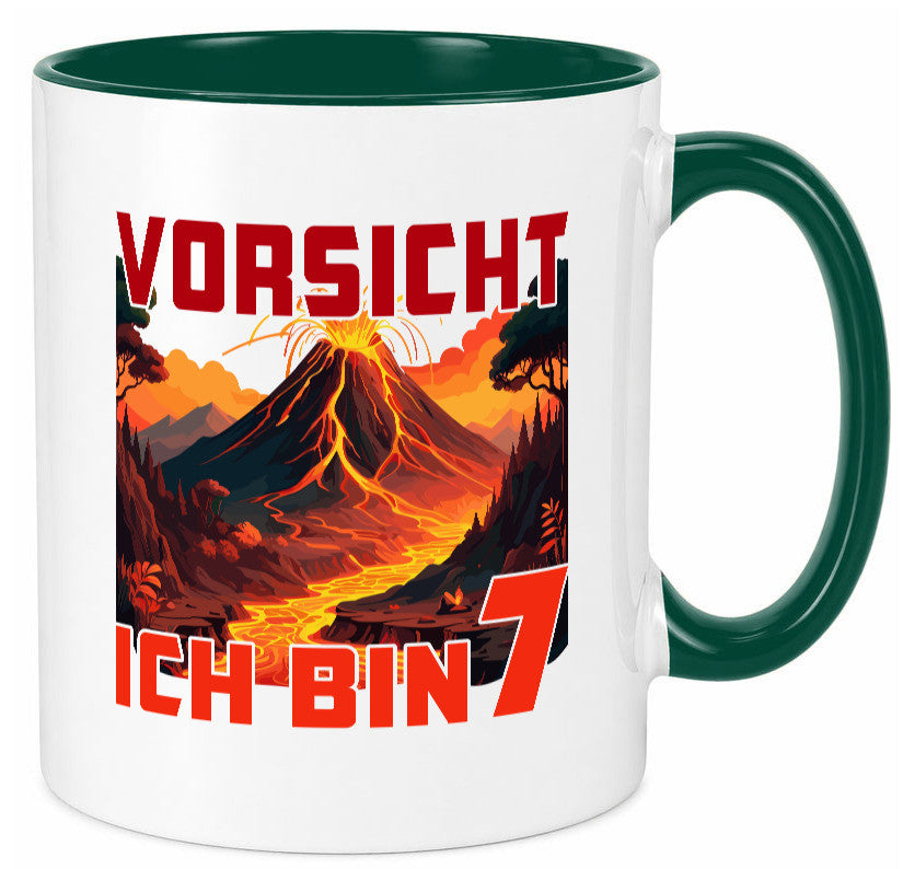 7. Geburtstag | 7 Jahre Vulkanausbruch Vulkan lustig Geschenkidee Geschenk Tasse