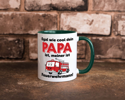 Cooler Papa | Feuerwehrmann Bester der Welt Humor Geschenkidee Tasse