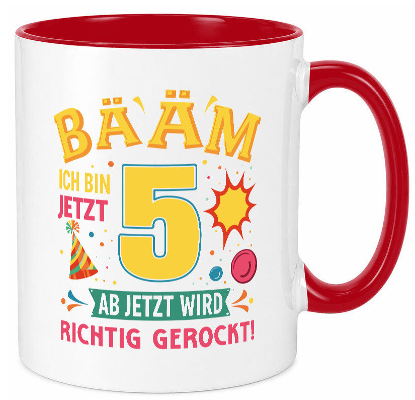 5. Geburtstag | 5 Jahre ab jetzt wird richtig gerockt Geschenk Geschenkidee Tasse