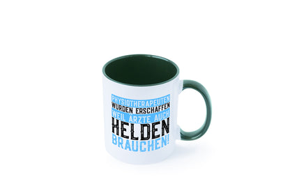 Physiotherapeut | Helden Therapeutin lustiger Spruch Humor Geschenkidee Tasse