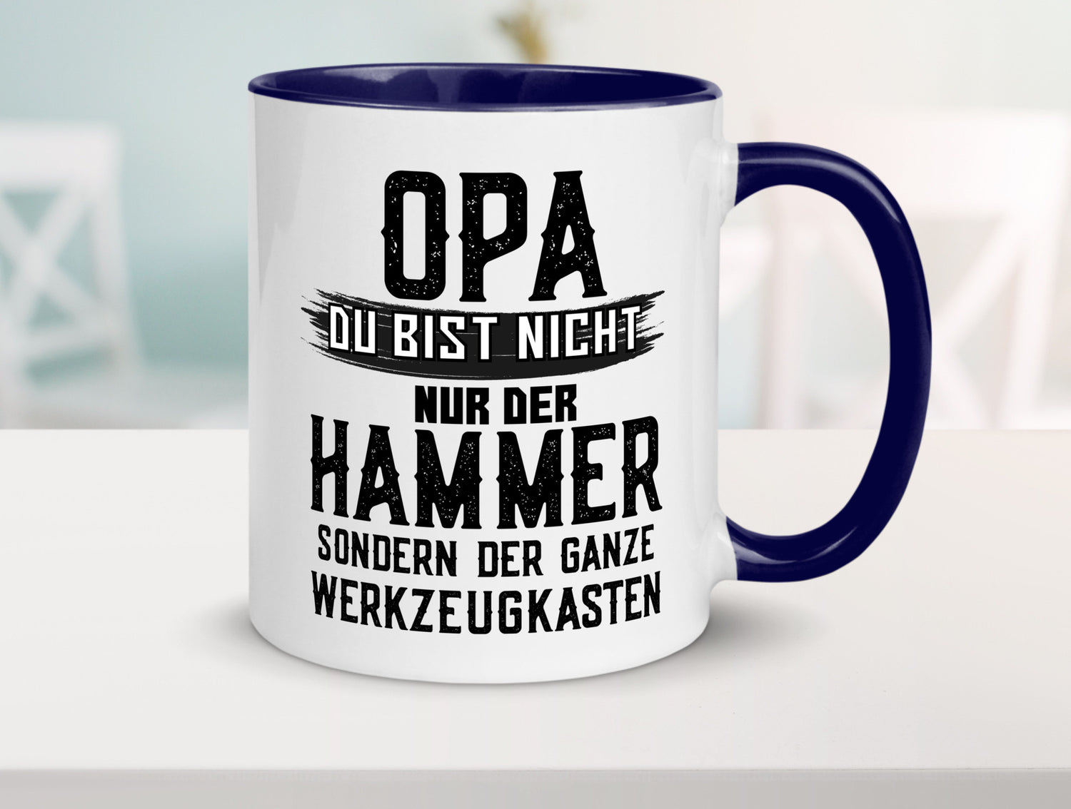 Opa ist der Hammer | Großvater Tasse Werkzeugkasten lustig Familie Geschenkidee
