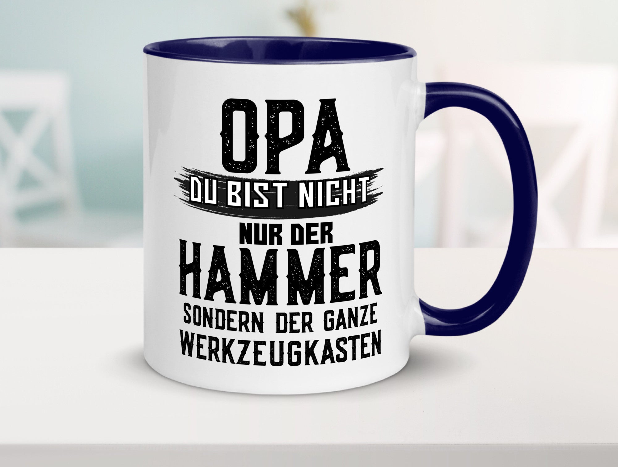 Opa ist der Hammer | Großvater Tasse Werkzeugkasten lustig Familie Geschenkidee