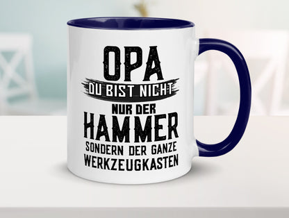 Opa ist der Hammer | Großvater Tasse Werkzeugkasten lustig Familie Geschenkidee