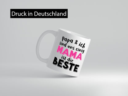 Wir sind uns einig | Mama ist die Beste lieben dich Geschenkidee Familie Humor