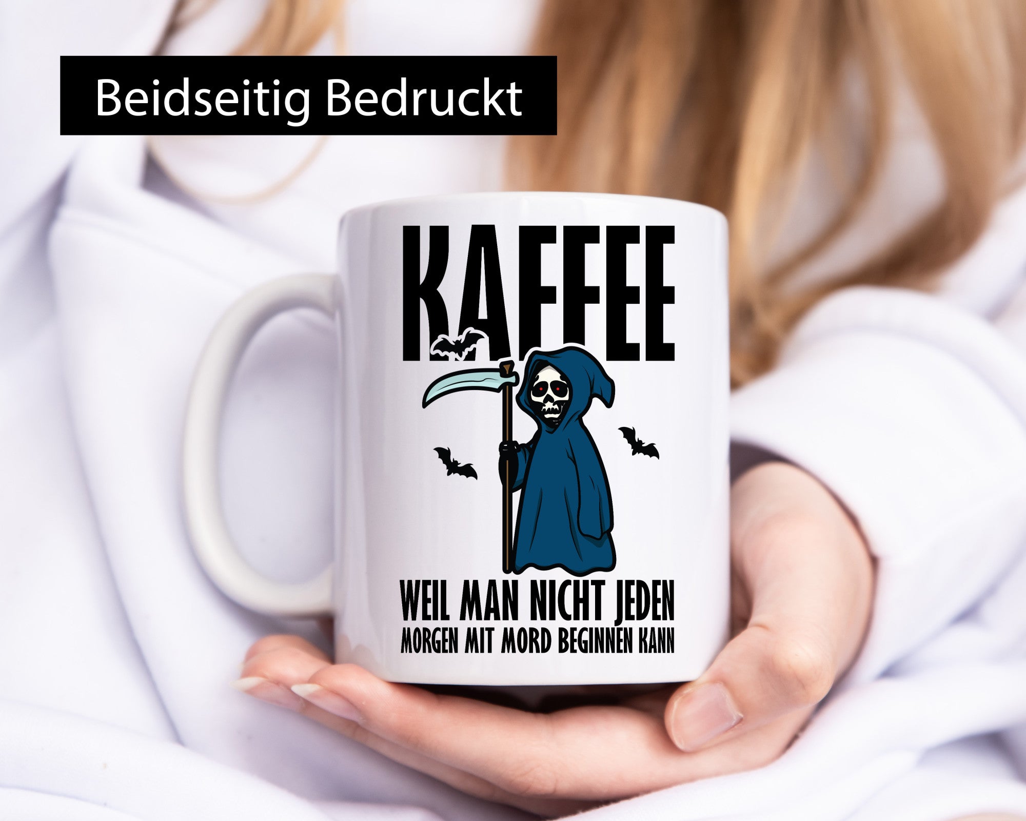 Jeden Morgen Kaffee lustig Humor Geschenkidee Geschenk Tasse
