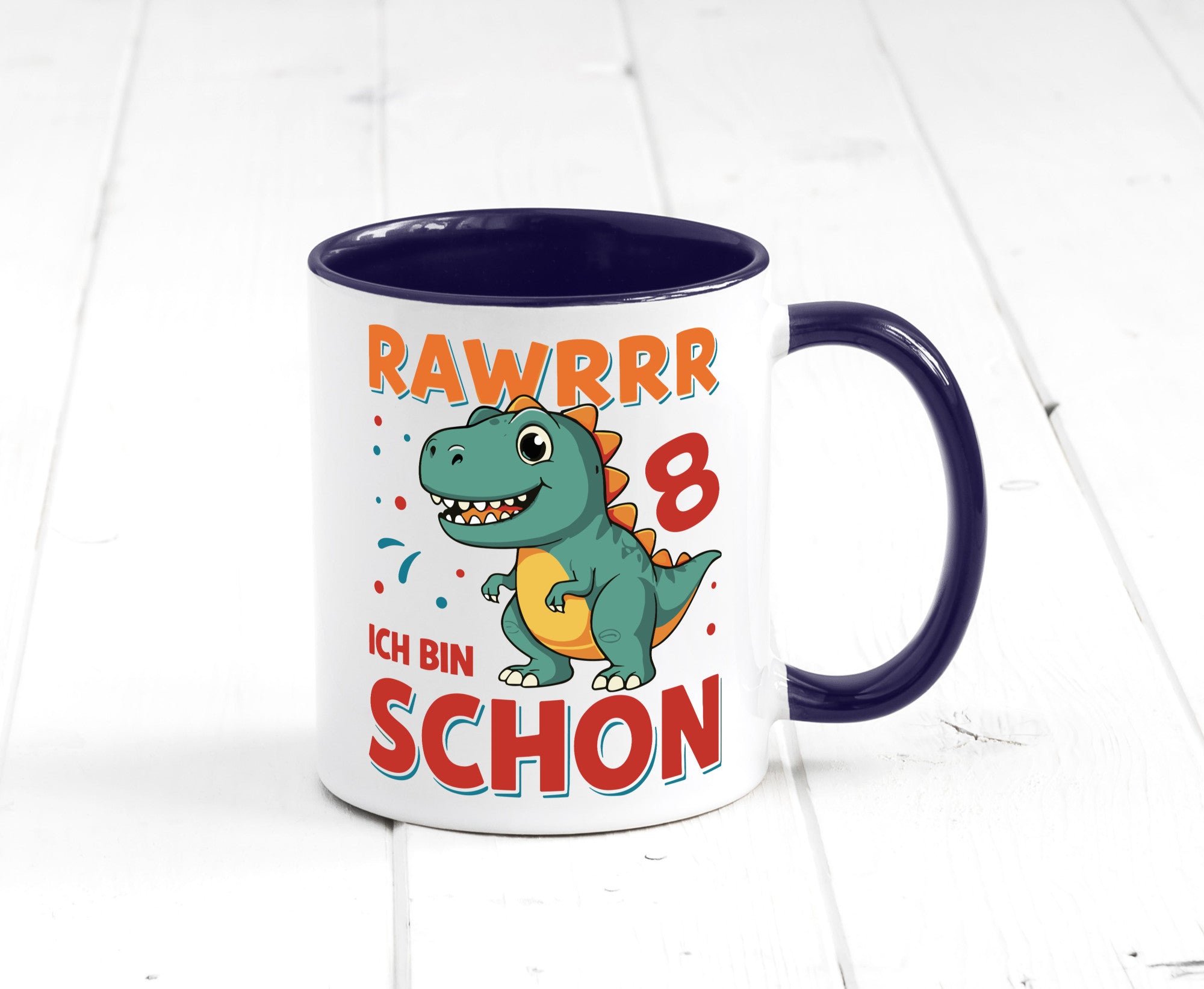 8. Geburtstag | 8 Jahre Raw ich bin schon T-Rex Geschenk Geschenkidee lustiger
