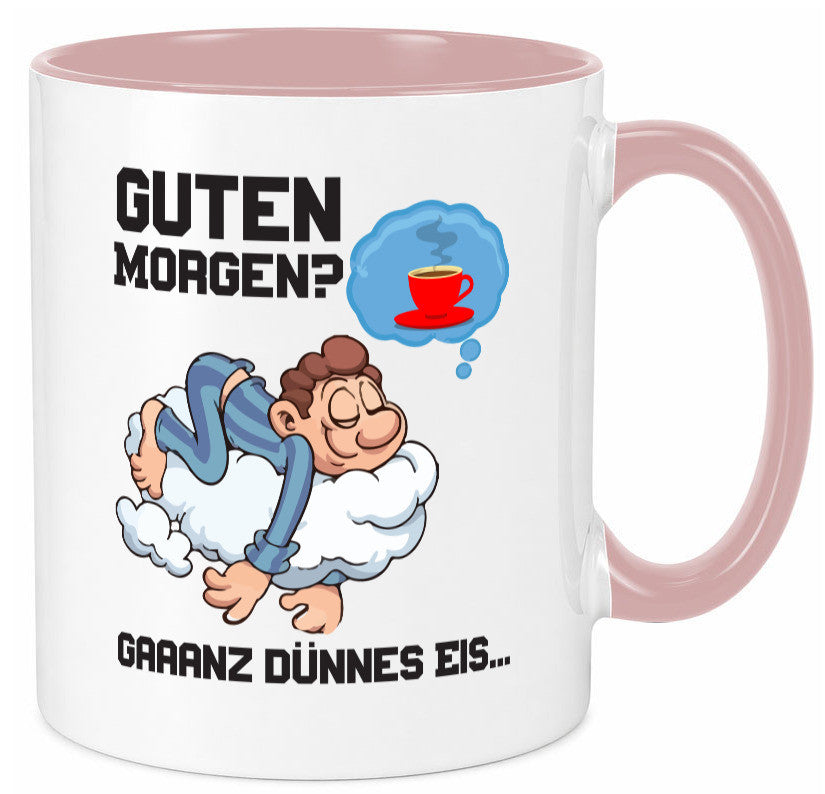Ganz dünnes Eis | Morgenmuffel Tasse Kaffeetrinker Geschenkidee Humor