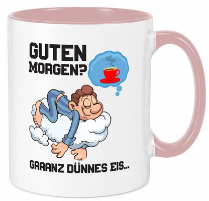 Ganz dünnes Eis | Morgenmuffel Tasse Kaffeetrinker Geschenkidee Humor