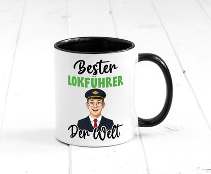 Bester Lokführer | Zug Beruf v2 Geschenkidee Arbeit Kollegen Büro Humor Tasse
