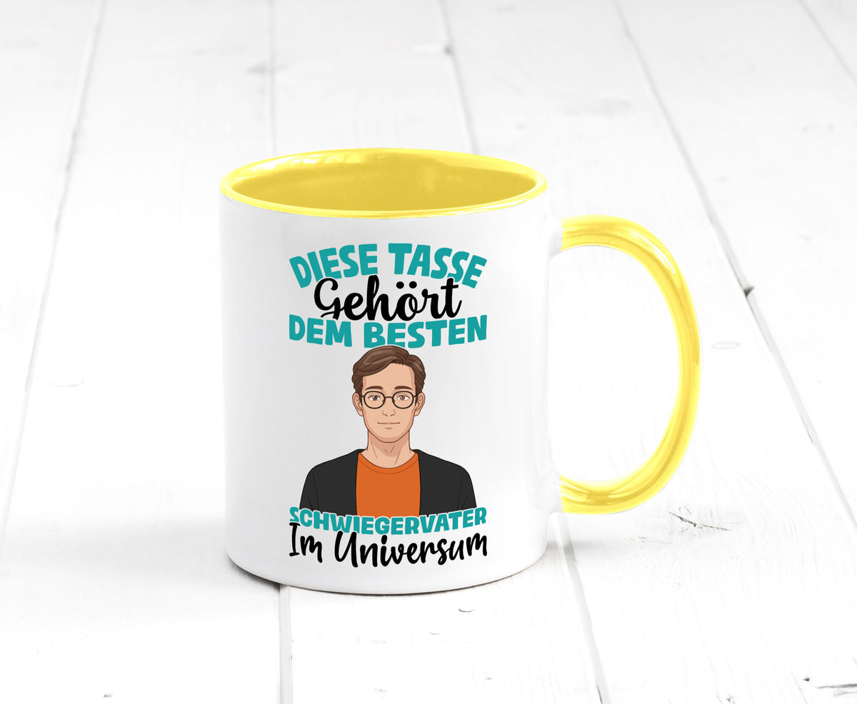 Im Universum: Schwiegervater |Schwiegersohn | Beziehung Geschenkidee Familie Tasse