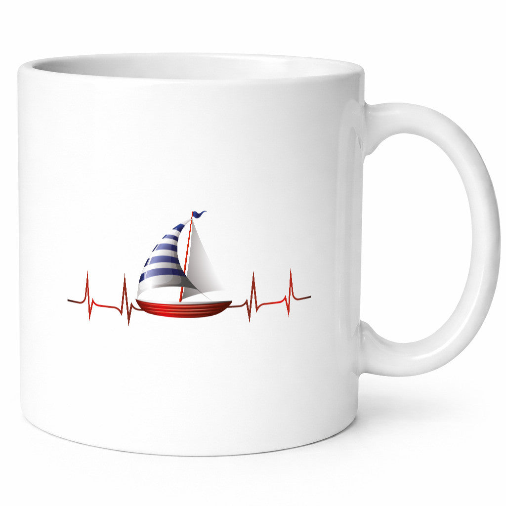 Segelboot Herzschlag | Segler segeln Boot Kapitän Geschenk Humor Geschenkidee