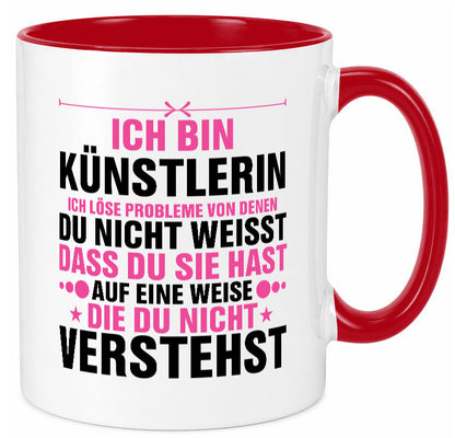 Löse Probleme: Künstlerin | Kunst v2 Geschenkidee Humor Tasse