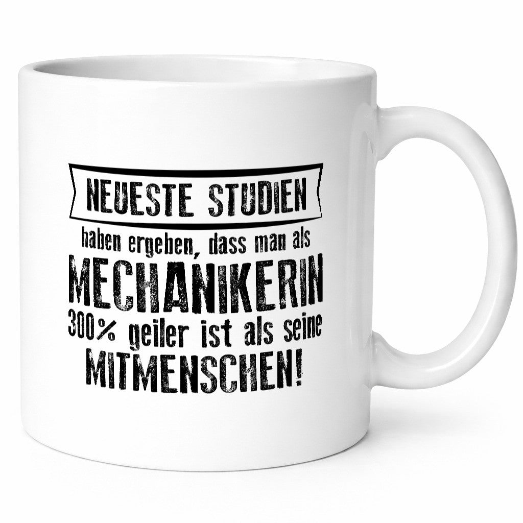 Neuste Studien: Mechanikerin | KFZ Humor Geschenkidee Tasse