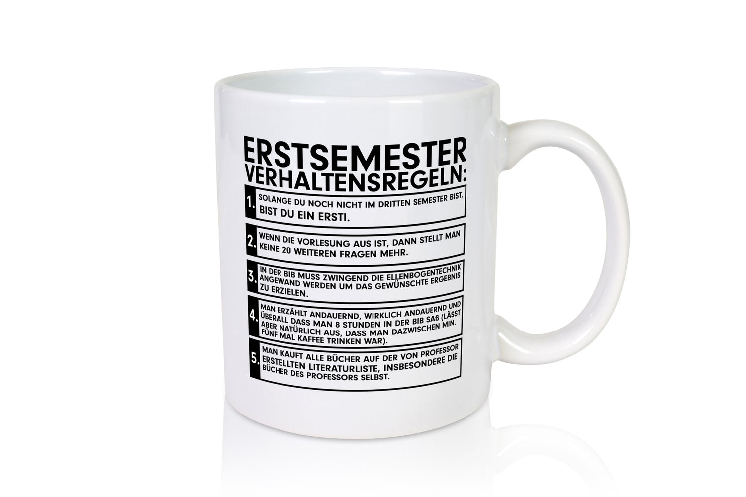 Freshman Rules of Conduct | Freshman Mug Study Humor Gift Idea
