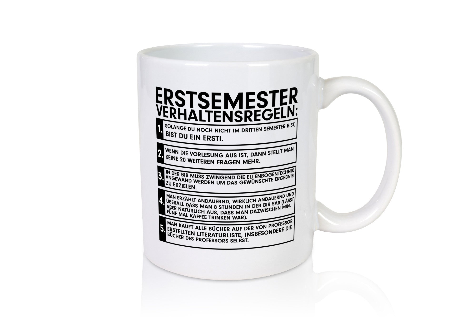Freshman Rules of Conduct | Freshman Mug Study Humor Gift Idea