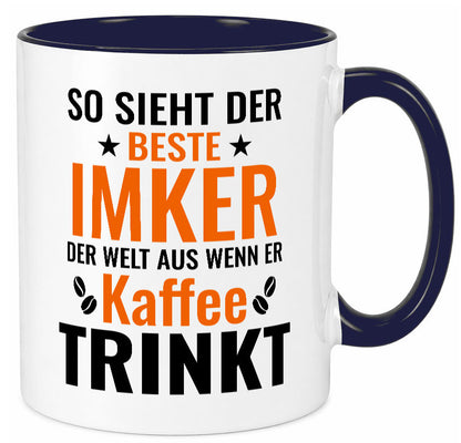 Kaffee trinkt: Imker | Imkerei lustiger Spruch Geschenk Humor Geschenkidee Tasse