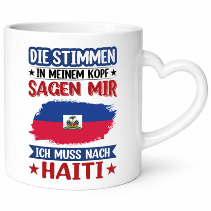 Haiti | Urlaub Stimmen in meinem Kopf Traumland Geschenkidee Humor Tasse