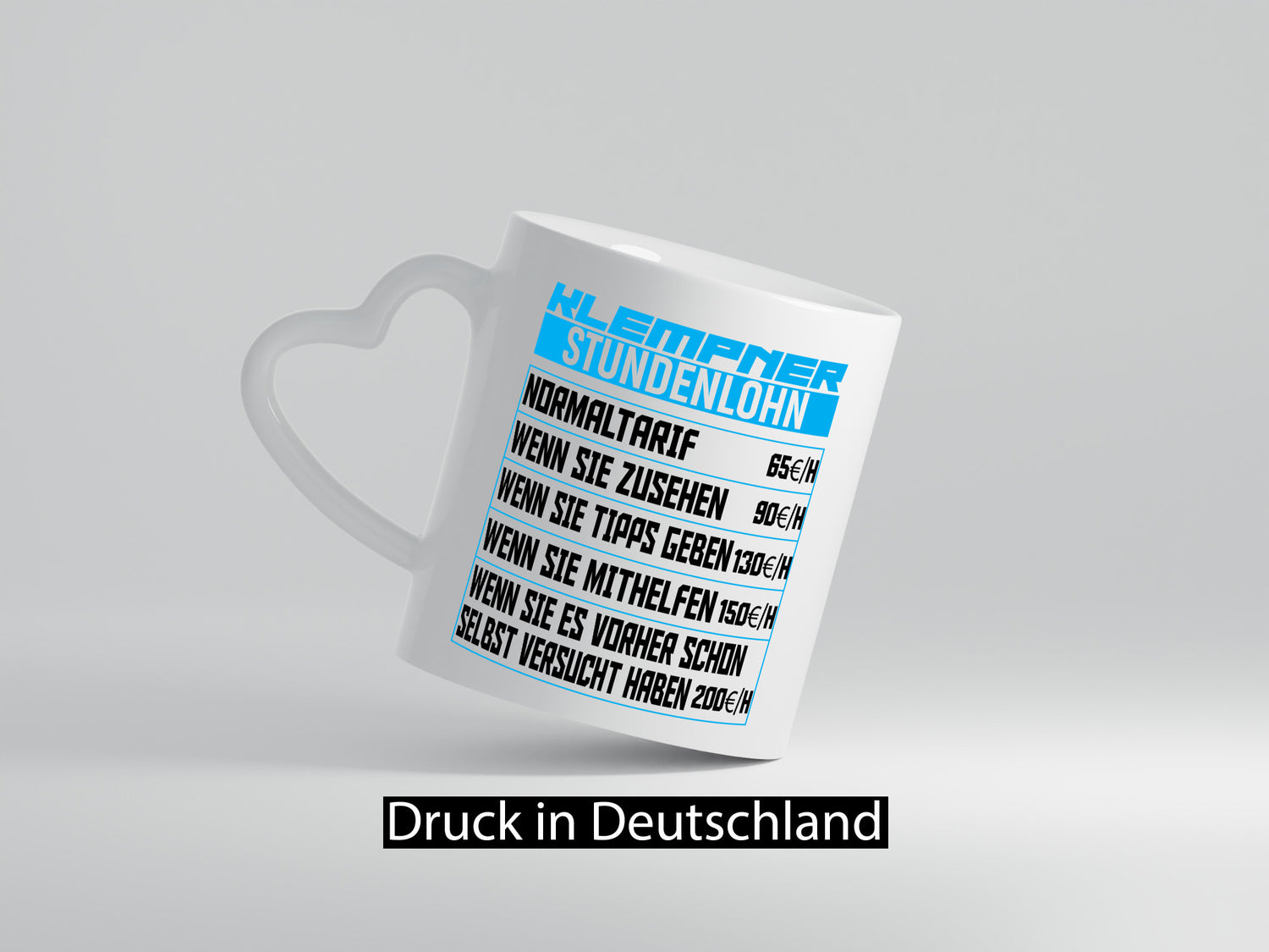 Klempner Stundenlohn | lustig Humor Geschenkidee Geschenk Tasse