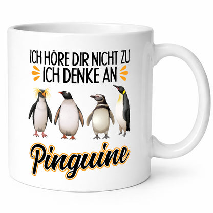 Ich denke an Pinguine Geschenkidee Humor Tasse