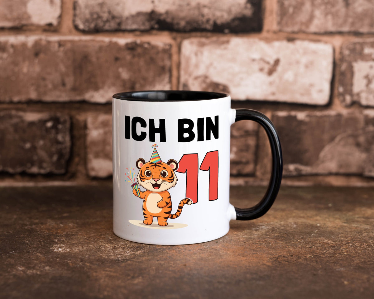11. Geburtstag | 11 Jahre Tiger lustig Geschenkidee Geschenk Tasse