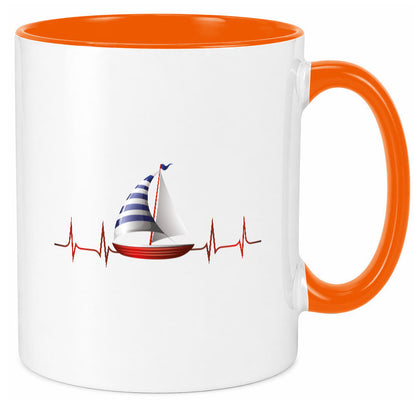 Segelboot Herzschlag | Segler segeln Boot Kapitän Geschenk Humor Geschenkidee