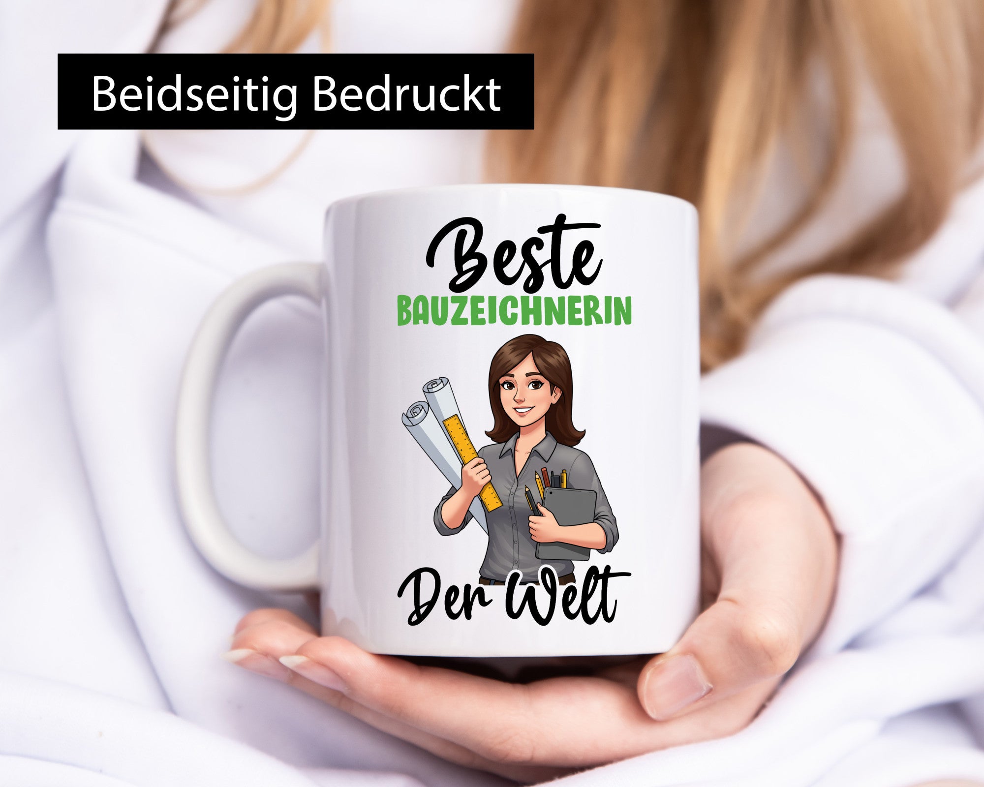 Beste Bauzeichnerin | Zeichnerin v2 lustiger Spruch Geschenk Humor Geschenkidee