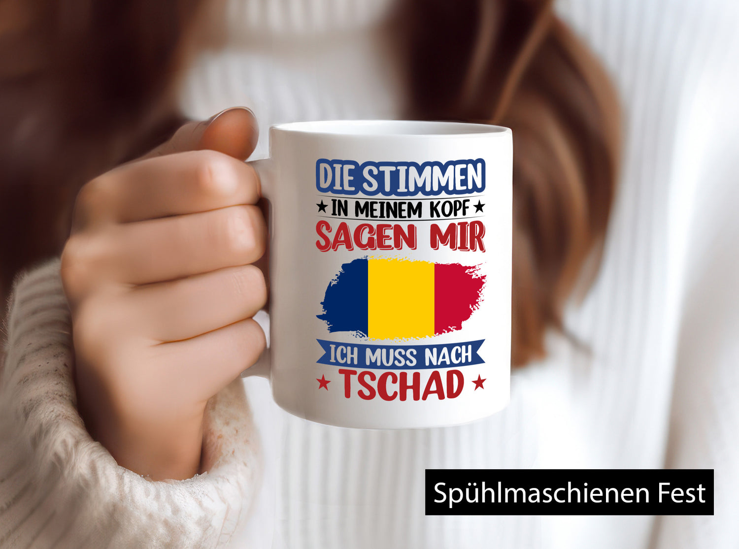 Tschad | Urlaub Stimmen in meinem Kopf Traumland Humor Geschenkidee Tasse