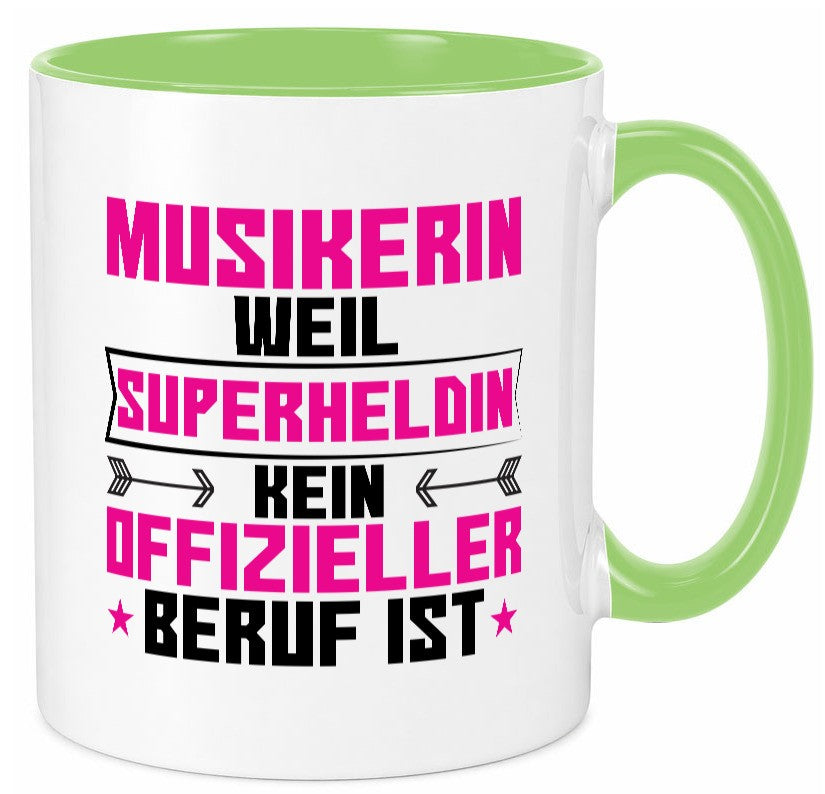 Superheldin Musikerin | Musik Musikantin Humor Geschenkidee Tasse
