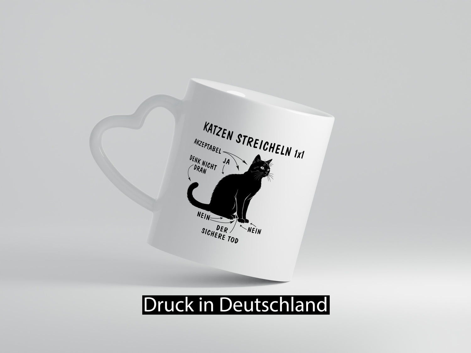 Katzen Streicheln | 1x1 Katze Humor Tierliebhaber Geschenkidee Tasse