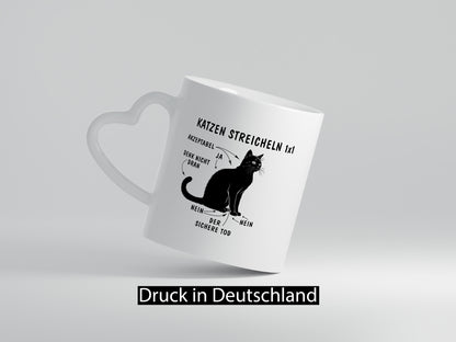 Katzen Streicheln | 1x1 Katze Humor Tierliebhaber Geschenkidee Tasse