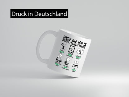 Dinge die ich in meiner Freizeit mache | Angler Angeln Humor Geschenkidee Tasse