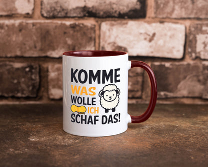 Komme was wolle, ich schaf das | Wolle Humor Geschenkidee Tasse