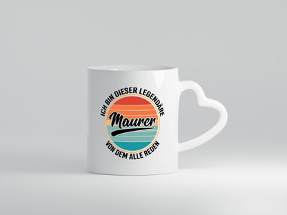 Legendäre Maurer | Handweker Mauermeister Humor Geschenkidee Tasse