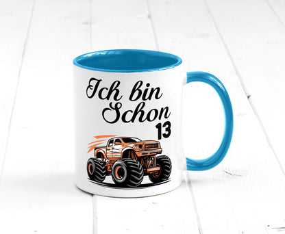 13. Geburtstag | Monster truck 13 Jahre Geschenkidee Humor Tasse