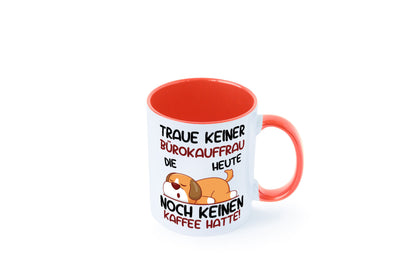 Traue keiner Bürokauffrau | Kauffrau lustig Arbeit Kollegen Büro Geschenk Tasse